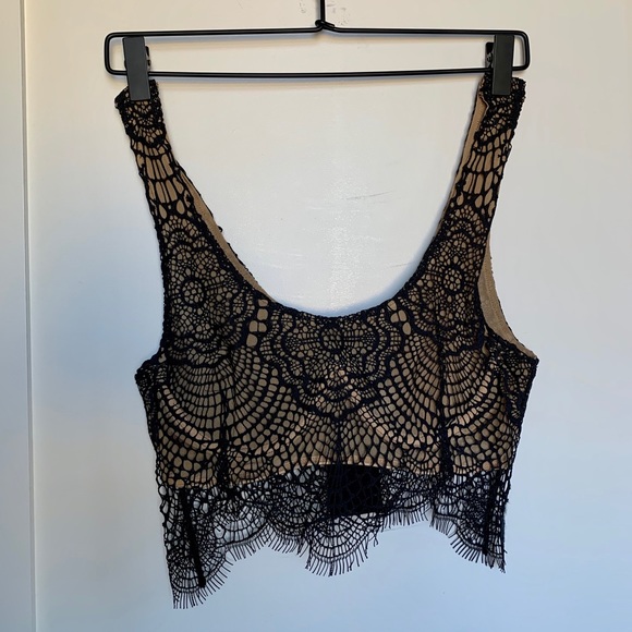 For Love And Lemons Tops - FOR LOVE & LEMONS Skivvies Lace Top
